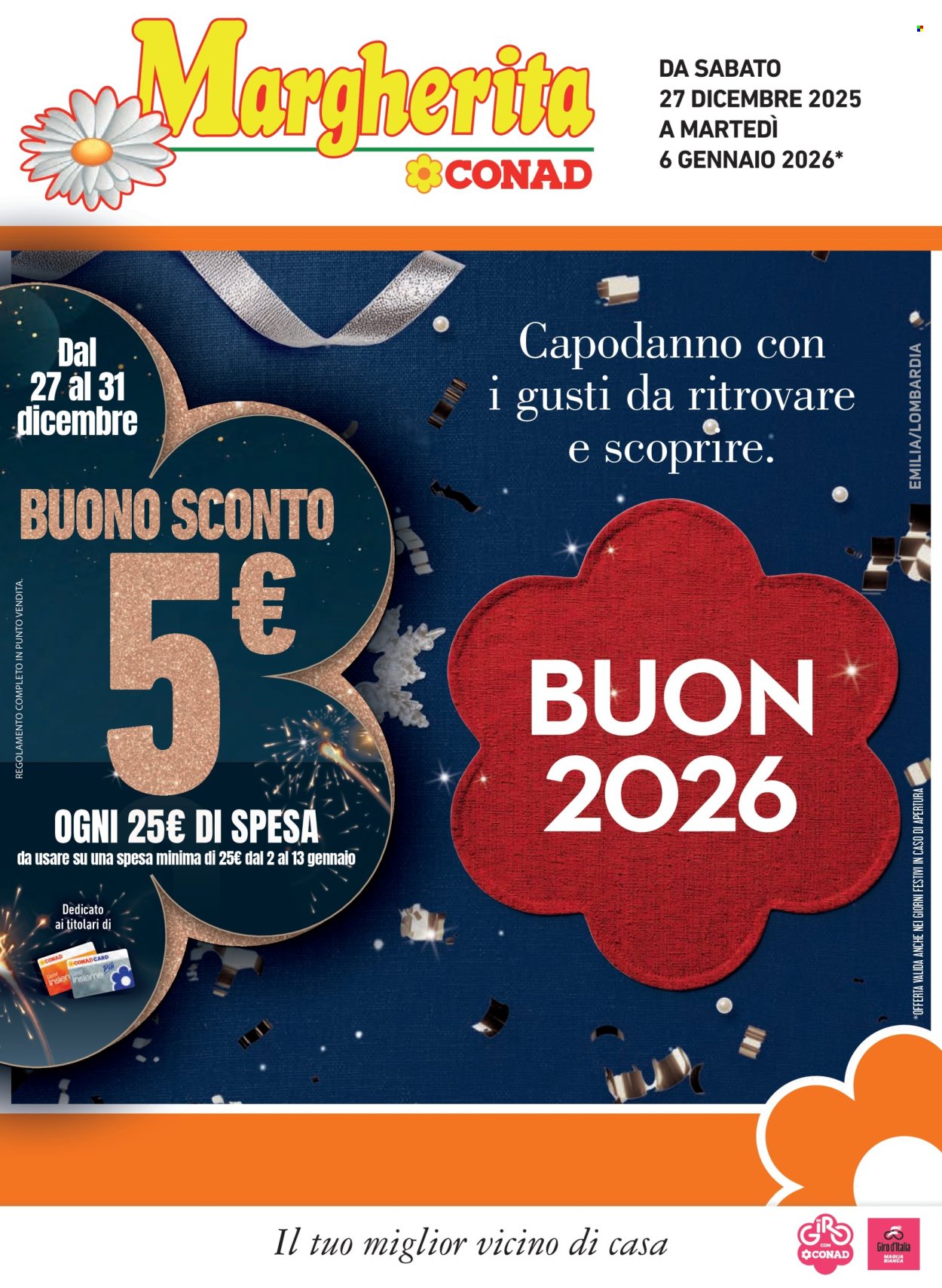 Volantino Margherita Conad - 27/12/2025 - 6/1/2026. Pagina 1