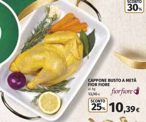 Cappone Busto a Metà Fior Fiore