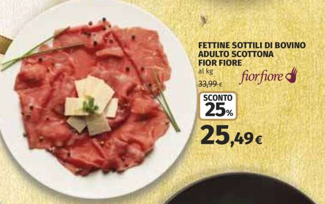 FETTINE SOTTILI DI BOVINO ADULTO SCOTTONA FIOR FIORE