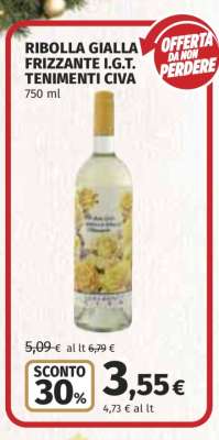 RIBOLLA GIALLA FRIZZANTE I.G.T. TENIMENTI CIVA