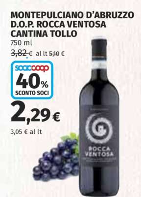 Montepulciano d'Abruzzo D.O.P. Rocca Ventosa Cantina Tollo