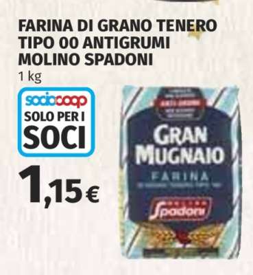 FARINA DI GRANO TENERO TIPO 00 ANTIGRUMI MOLINO SPADONI