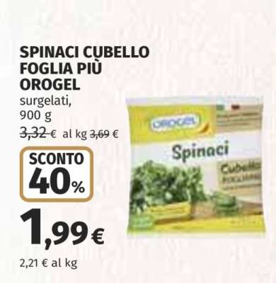 Spinaci Cubello Foglia Più Orogel