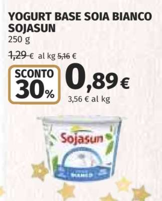 YOGURT BASE SOIA BIANCO SOJASUN
