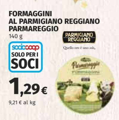 Formaggini al Parmigiano Reggiano Parmareggio