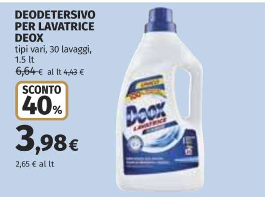 DEODETERSIVO PER LAVATRICE DEOX