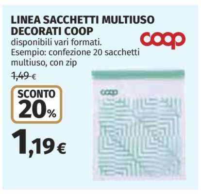 LINEA SACCHETTI MULTIUSO DECORATI COOP