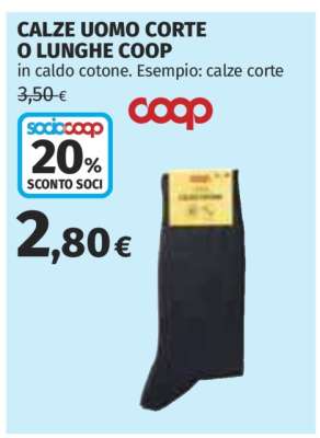 CALZE UOMO CORTE O LUNGHE COOP
