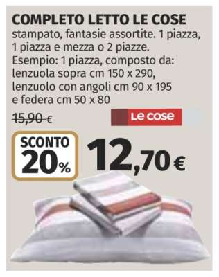 COMPLETO LETTO LE COSE