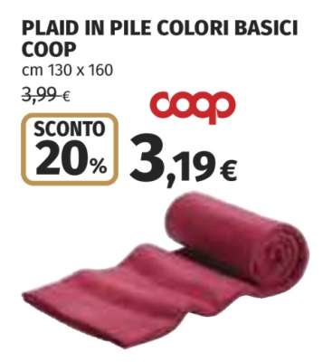 PLAID IN PILE COLORI BASICI COOP