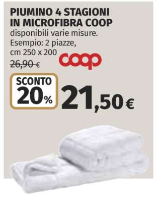 PIUMINO 4 STAGIONI IN MICROFIBRA COOP