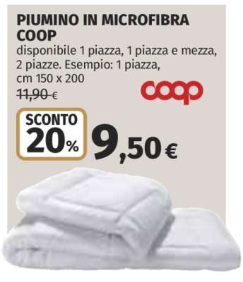 PIUMINO IN MICROFIBRA COOP