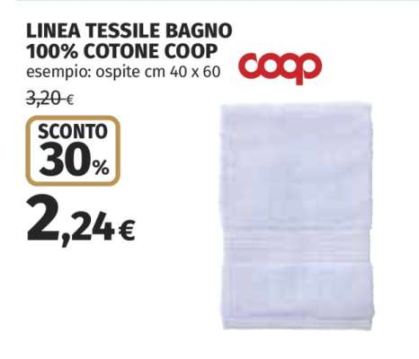 LINEA TESSILE BAGNO 100% COTONE COOP