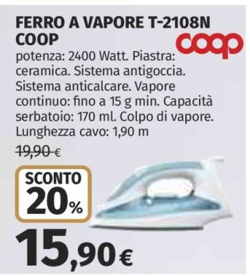 FERRO A VAPORE T-2108N COOP