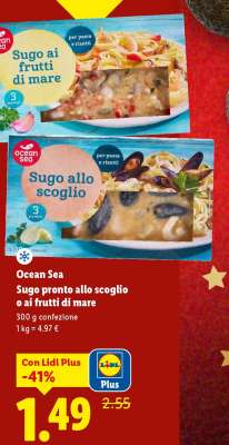 Ocean Sea Sugo pronto allo scoglio o ai frutti di mare