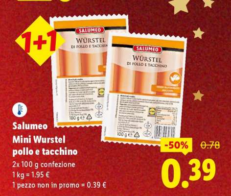 Salumeo Mini wurstel pollo e tacchino