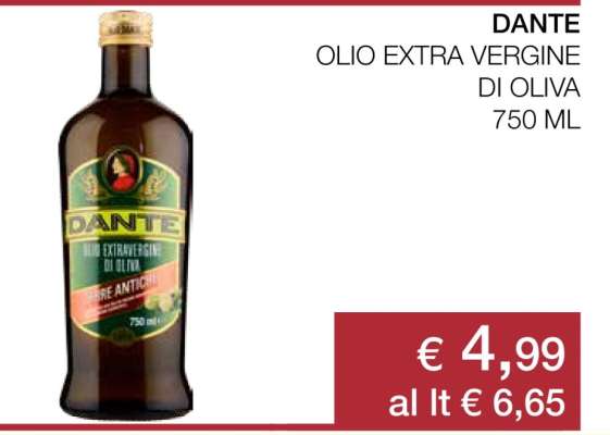 DANTE OLIO EXTRA VERGINE DI OLIVA 750 ML