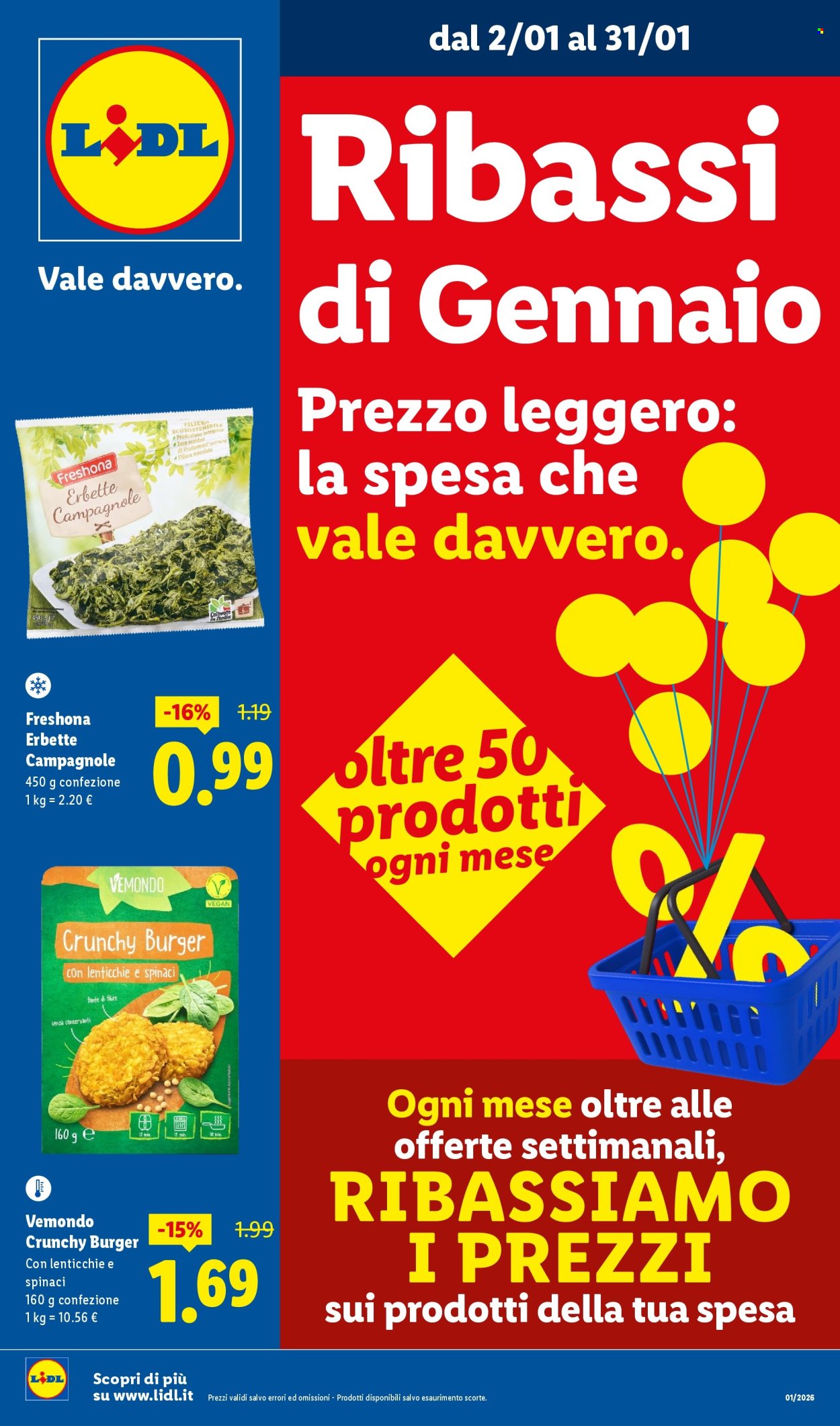 Volantino Lidl - 2/1/2026 - 31/1/2026. Pagina 1