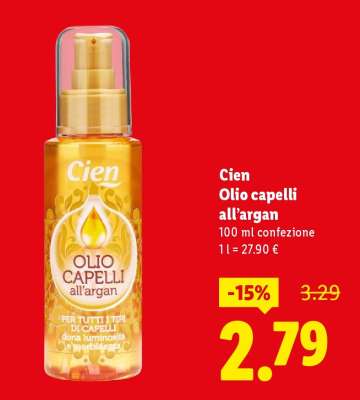 Cien Olio capelli all’argan