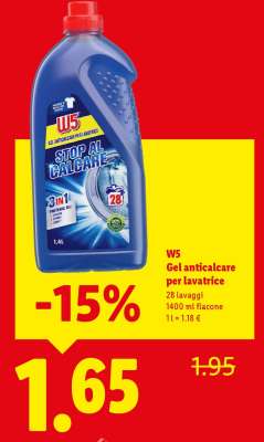 W5 Gel anticalcare per lavatrice