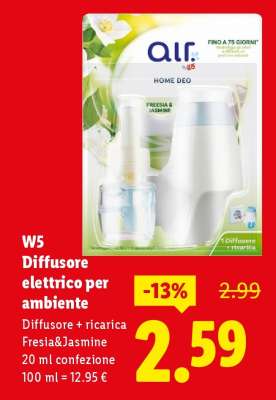 W5 Diffusore elettrico per ambiente