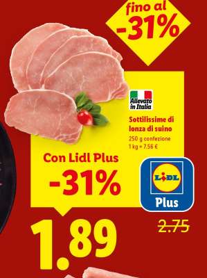 Sottilissime di lonza di suino