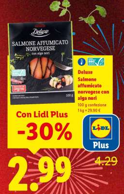 Deluxe Salmone affumicato norvegese con alga nori