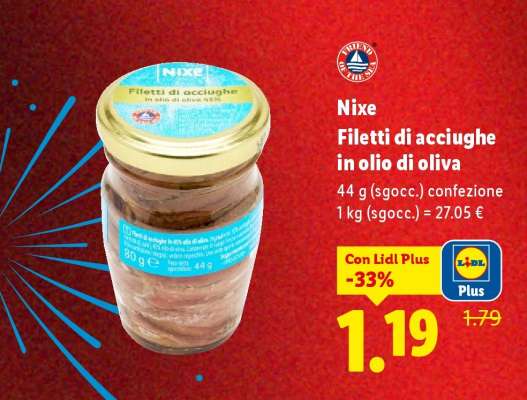 Nixe Filetti di acciughe in olio di oliva