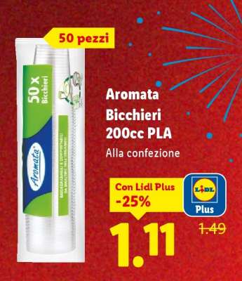 Aromata Bicchieri 200cc Pla