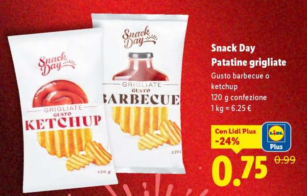 Snack Day Patatine grigliate