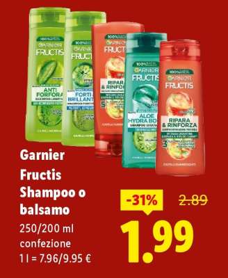 Garnier Fructis Shampoo o balsamo