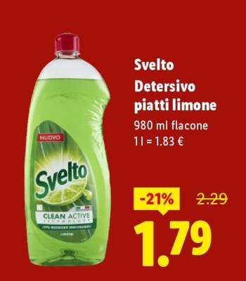 Svelto Detersivo Piatti Limone