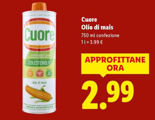 CUORE Olio di mais
