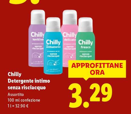 Chilly detergente intimo senza risciacquo