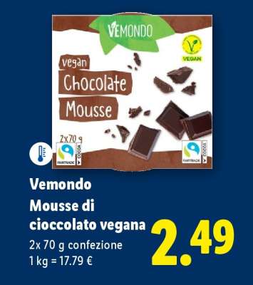 Vemondo Mousse di cioccolato vegana
