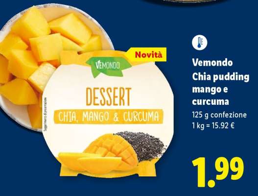 Vemondo Chia pudding mango e curcuma