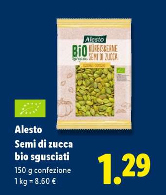 Alesto Semi di zucca bio sgusciati