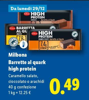 Milbona Barrette al quark high protein