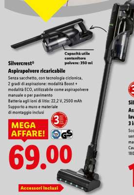 SILVERCREST® Aspirapolvere ricaricabile