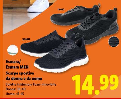 Esmara/ Esmara MEN Scarpe sportive da donna e da uomo