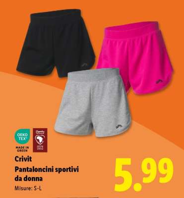 Crivit Pantaloncini sportivi da donna