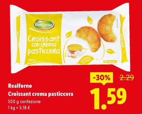 Realforno Croissant crema pasticcera