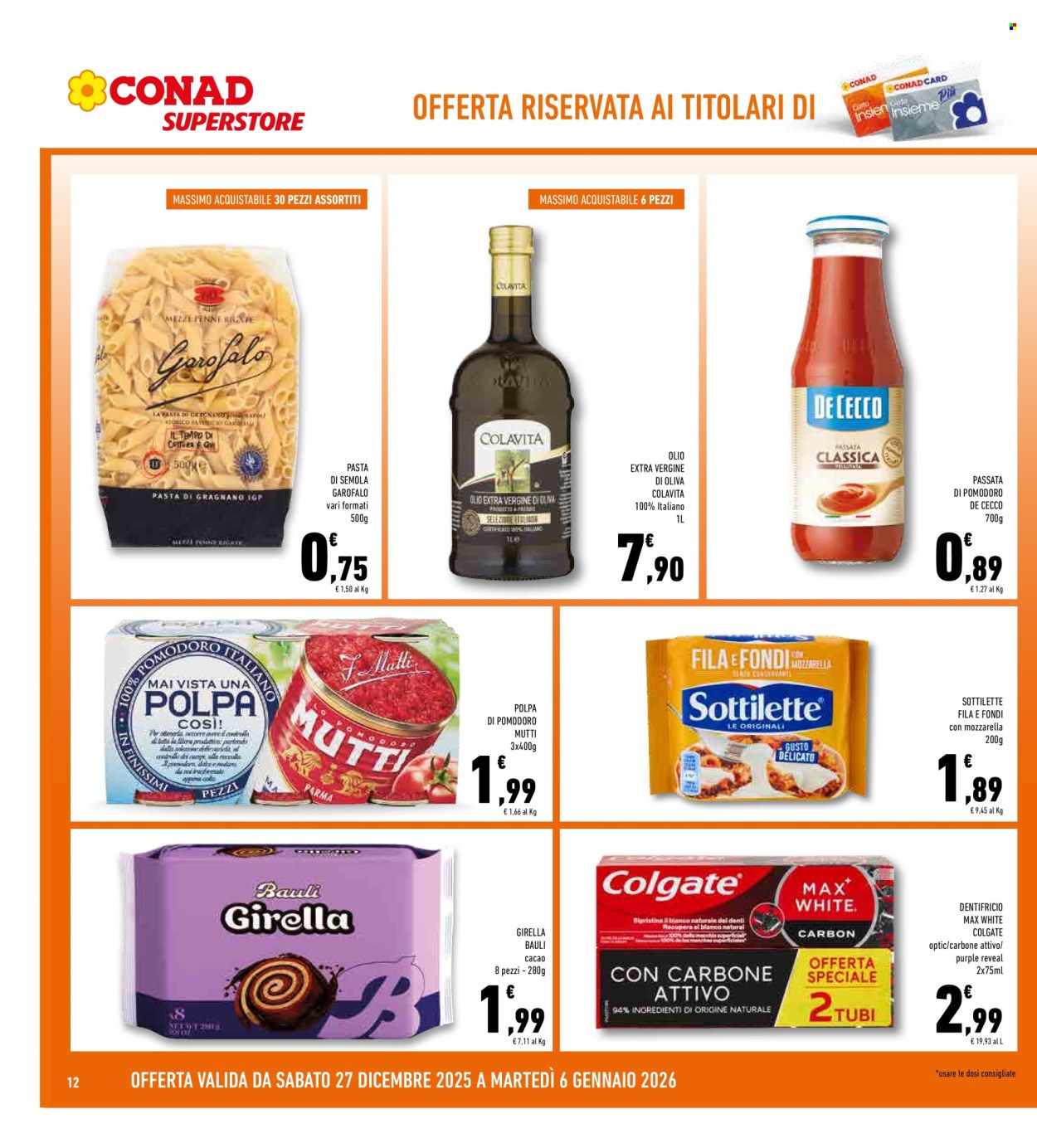 Volantino Conad - 27/12/2025 - 6/1/2026. Pagina 12