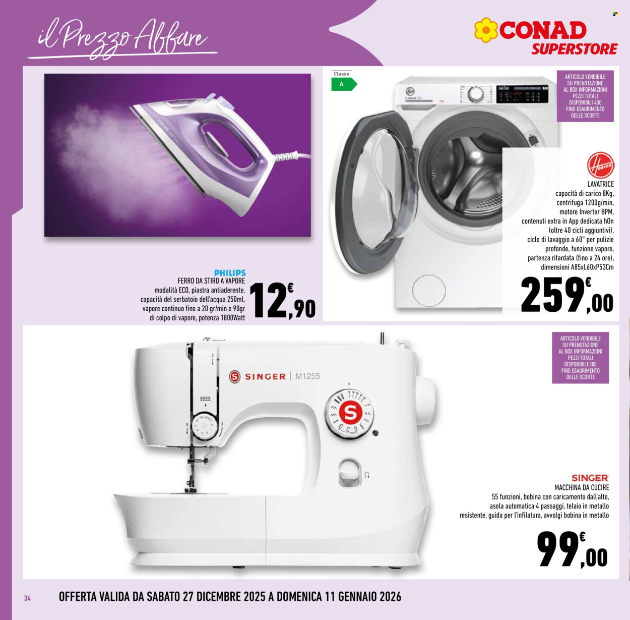 Volantino Conad Superstore - 27/12/2025 - 8/1/2026. Pagina 34