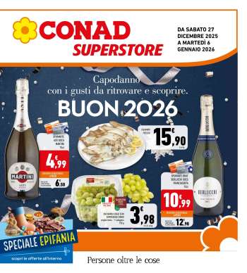 Volantino Conad Superstore - 27/12/2025 - 6/1/2026.