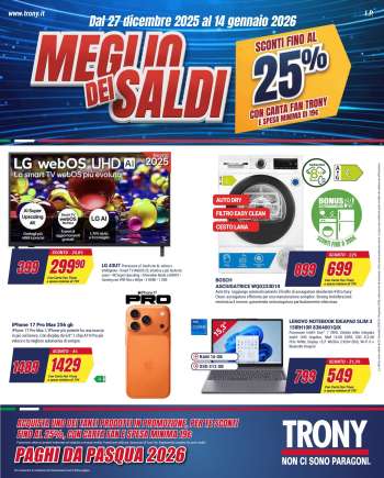 Volantino Trony - 27/12/2025 - 14/1/2026.