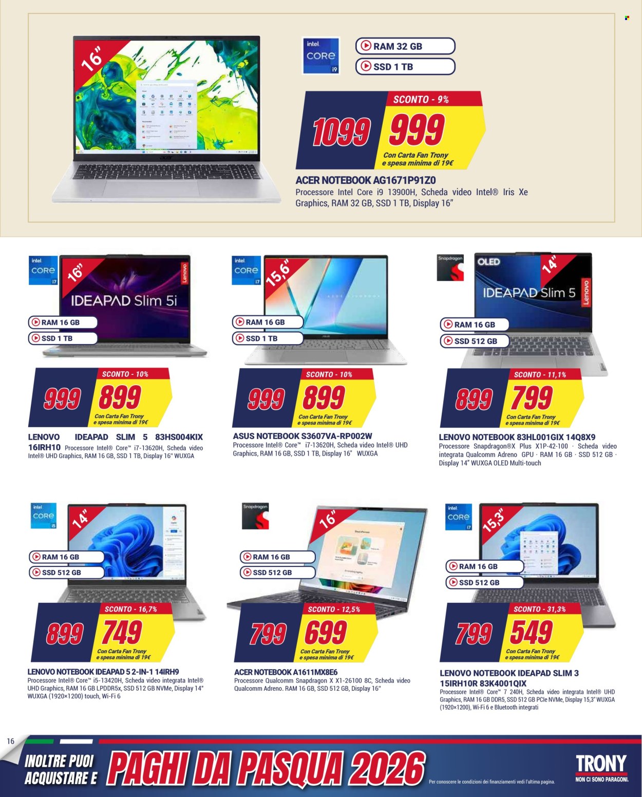 Volantino Trony - 27/12/2025 - 14/1/2026. Pagina 16