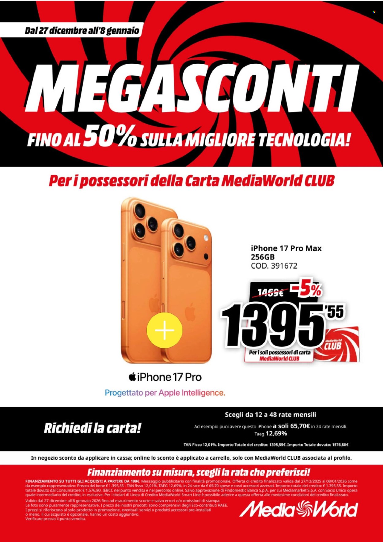 Volantino MediaWorld - 27/12/2025 - 8/1/2026. Pagina 2