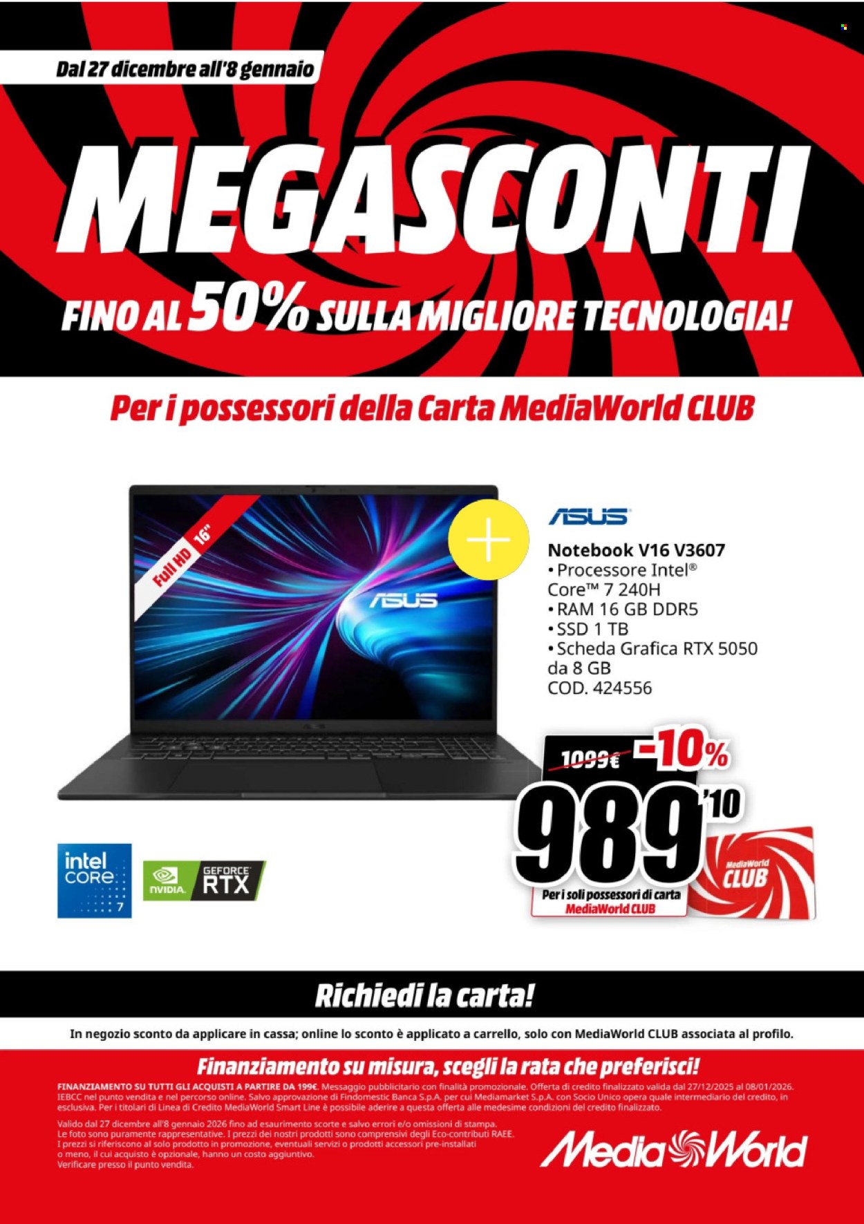 Volantino MediaWorld - 27/12/2025 - 8/1/2026. Pagina 16