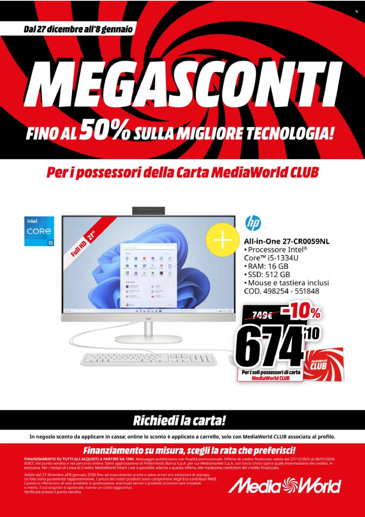 Volantino MediaWorld - 27/12/2025 - 8/1/2026. Pagina 21